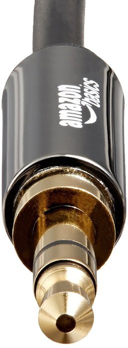 AmazonBasics 3.5mm Male to Male Stereo Audio Cable - 4 Feet (1.2 Meters) N2