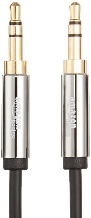 AmazonBasics 3.5mm Male to Male Stereo Audio Cable - 4 Feet (1.2 Meters) N3