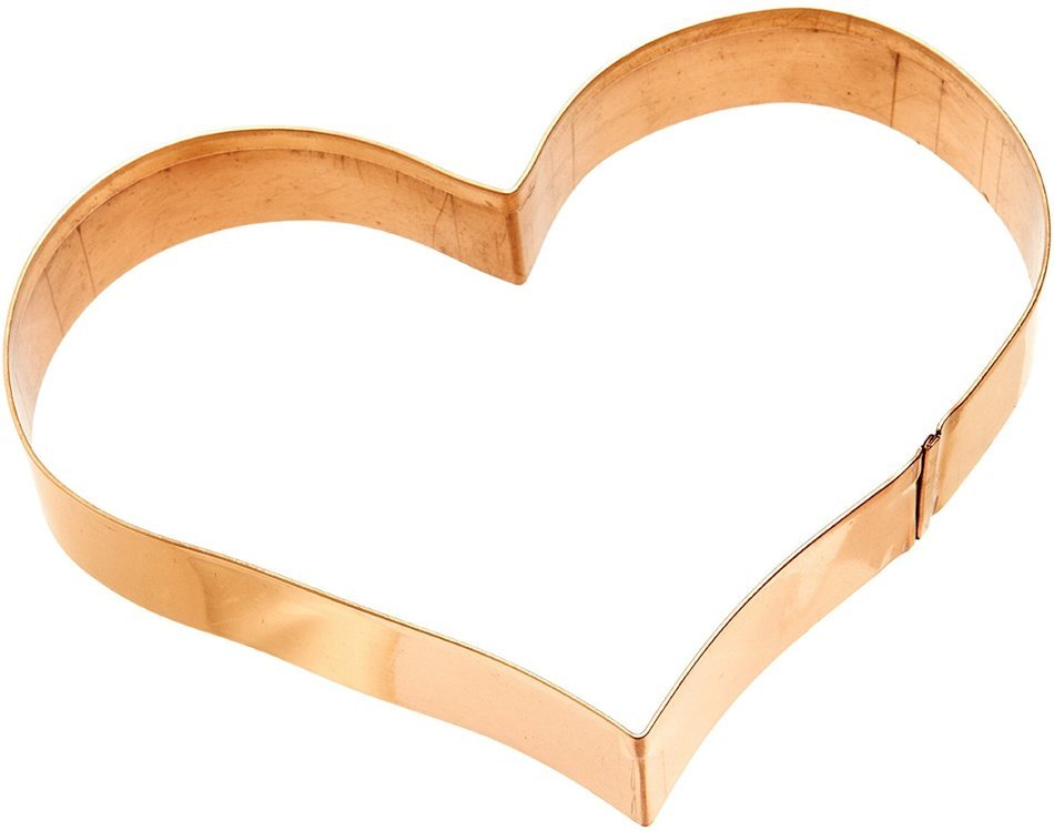Old River Road Heart Shape Cookie Cutter, Copper