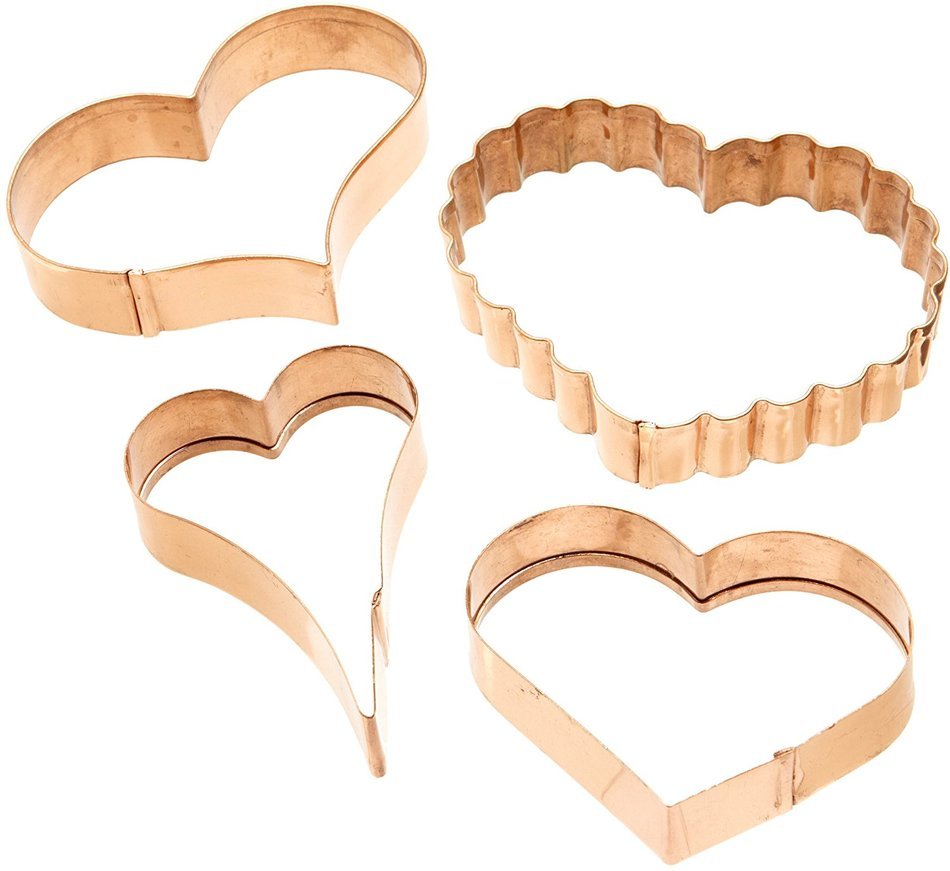 Old River Road Heart Shape Cookie Cutter, Copper N4