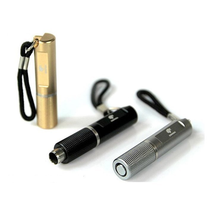 Cigar Punch Cutter - Rubber Coated, With Key Chain (Black) N10