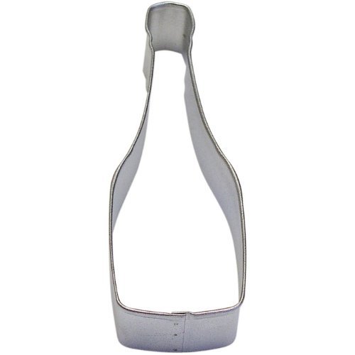 Champagne Bottle Tin Cookie Cutter 4.5" B0866