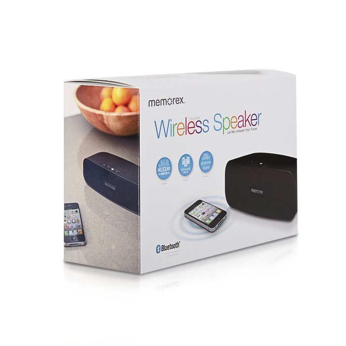Memorex MW212RC Portable Compact Wireless Bluetooth Speaker Rechargeable Battery Full Stereo Sound & Aux-in Input... N3