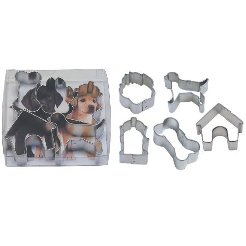 Miniature Dog Tin Cookie Cutter 5 Pc Set L1871b