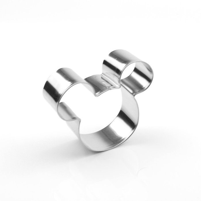 Mickey Mouse Cookie Cutter - Stainless Steel, 3.5inch, for Anniversary Birthday Christmas New Year Party N2