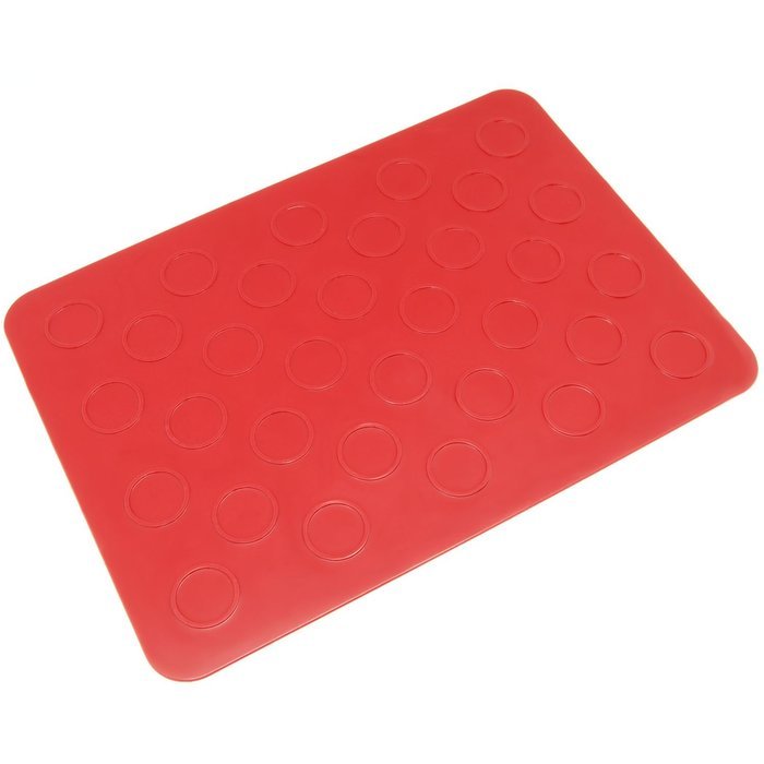 Freshware CB-401RD 6-Circle Macaron, Whoopie Pie, Cookie and Creme Puff Silicone Mat N2