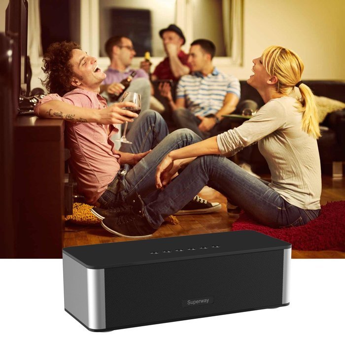 Portable Bluetooth Speaker, Superway Hi-Fi Premium Sound Quality Wireless Music Speaker 10W with Enhanced Bass... N6