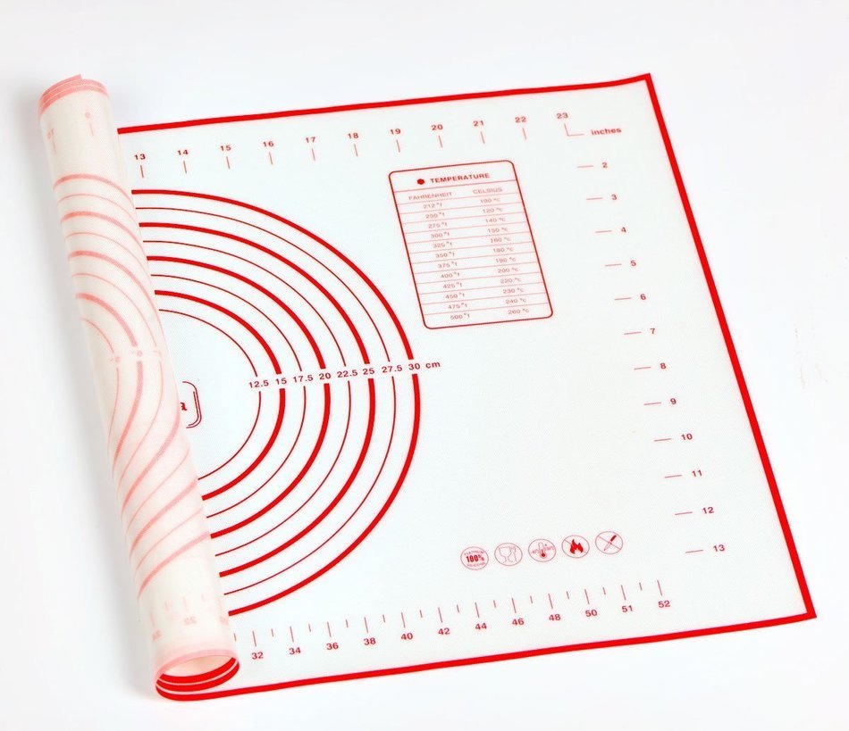 Silicone Baking Pastry Mat With Measurements , No Stick Rodding pad Standard Size 25" x 15" N2