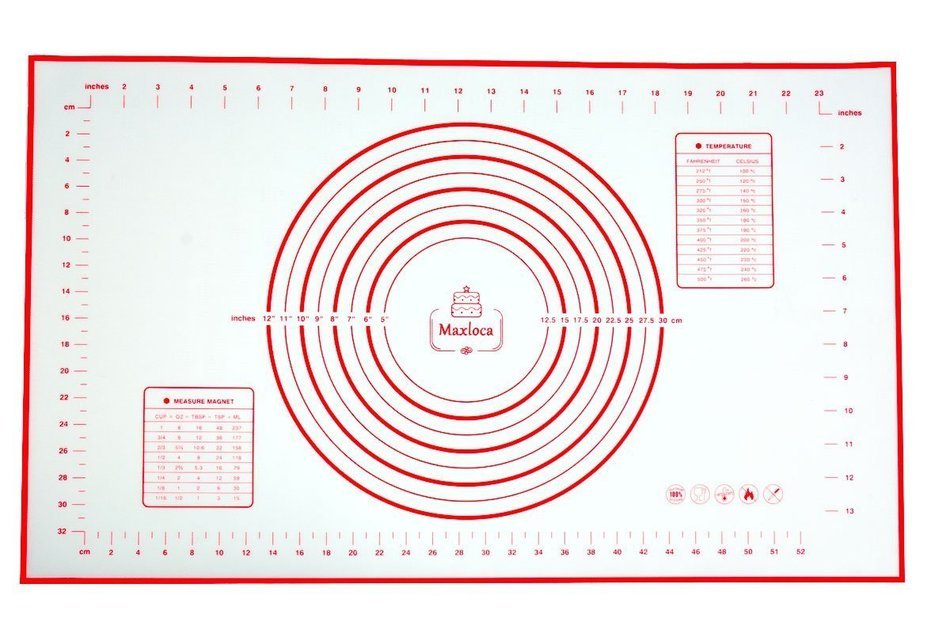 Silicone Baking Pastry Mat With Measurements , No Stick Rodding pad Standard Size 25" x 15" N3