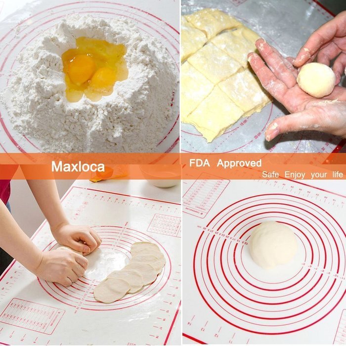 Silicone Baking Pastry Mat With Measurements , No Stick Rodding pad Standard Size 25" x 15" N5