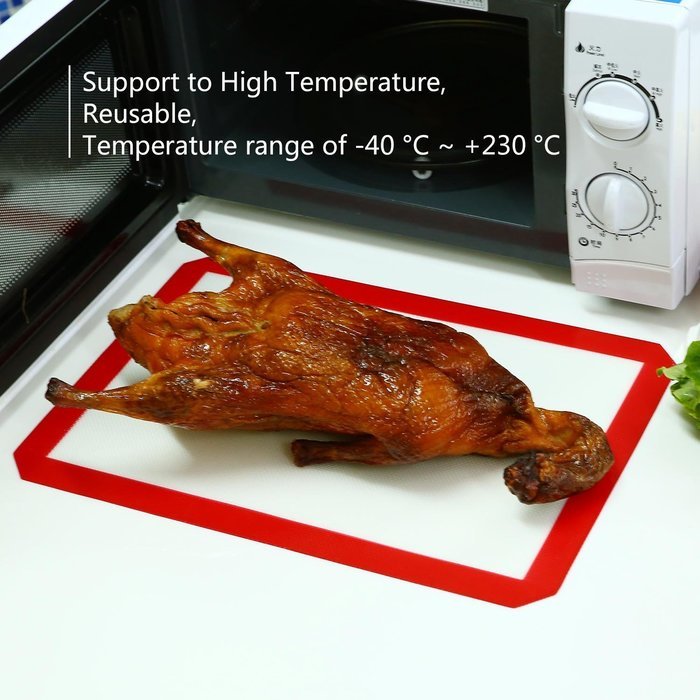 Kicode - 2x Silicone Baking Mat - Healthy Cooking - Food-Safe Certified - Oven Tray Liners and Cookie Sheets -... N13
