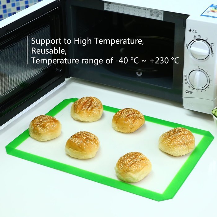 Kicode - 2x Silicone Baking Mat - Healthy Cooking - Food-Safe Certified - Oven Tray Liners and Cookie Sheets -... N20