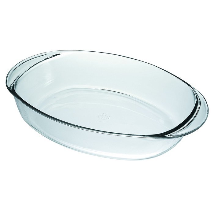 Duralex Made In France Oval Baking Dish, 14 by 10-Inch, Clear