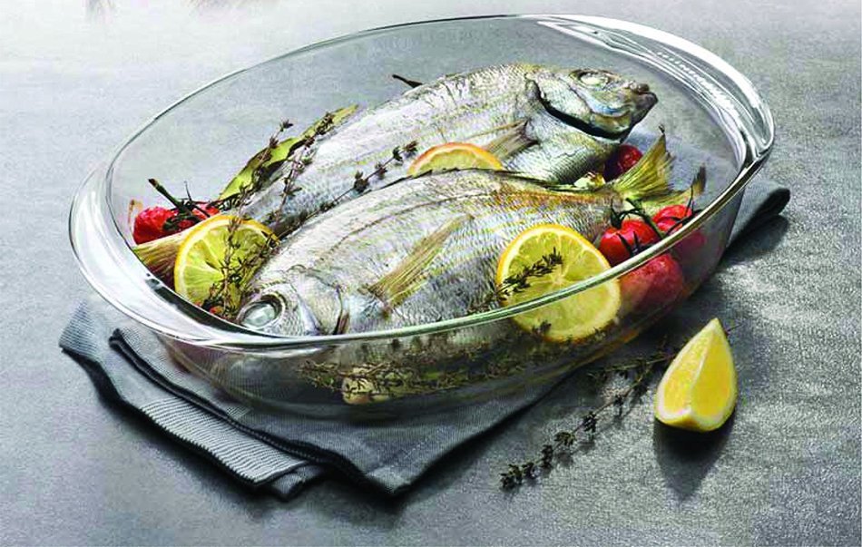 Duralex Made In France Oval Baking Dish, 14 by 10-Inch, Clear N3