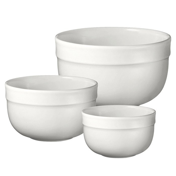 Emile Henry Nougat Ceramic 3 Piece Mixing Bowl Set