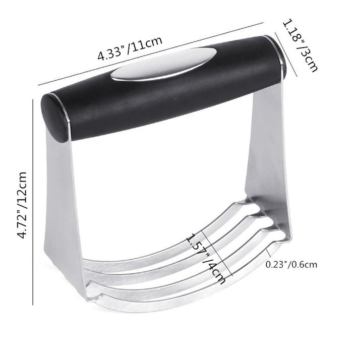 BakeWarePlus Pastry Cutter Stainless Steel Professional Baking Dough Blender N6