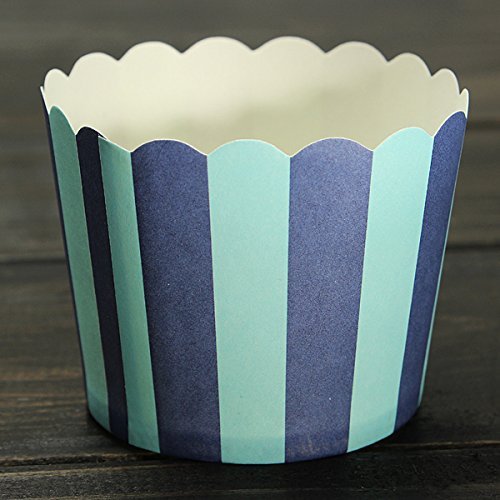"50pcs Cupcake Baking Paper Stripe Muffin Cup Home Wedding Party (Red)" shopping N2