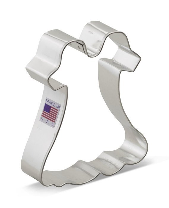 Ann Clark Little Girl Dress Cookie Cutter - 4 Inches - Tin Plated Steel