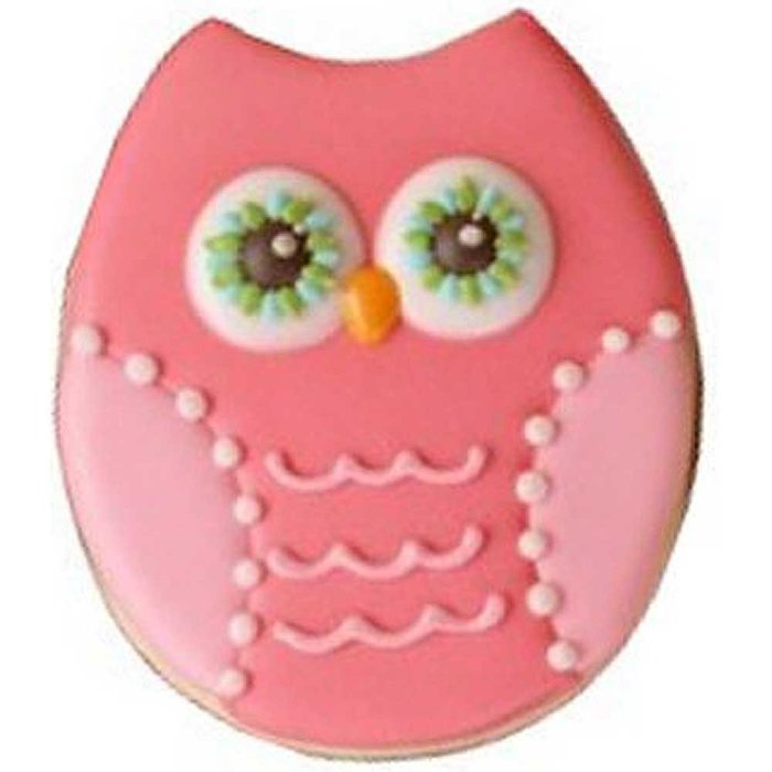 Simple Owl Plastic Cookie Cutter 3.5" Cc113