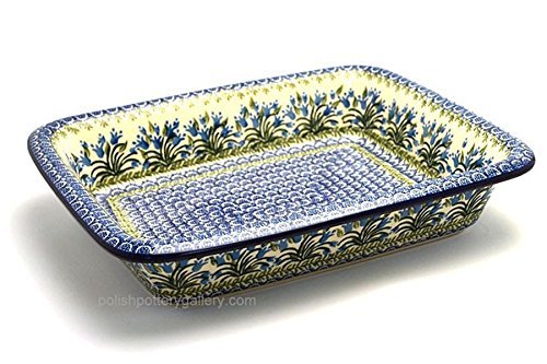 Polish Pottery Baker - Lasagna - Blue Bells