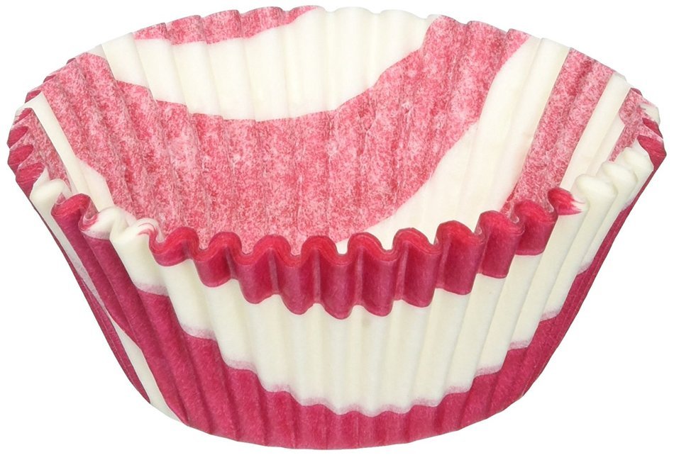 Jubilee Sweet Arts Zebra Cupcake Baking Liners, Hot Pink