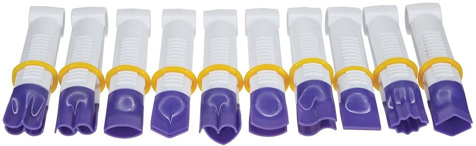 10-Piece Fondant Crimper Set, Perforated Edge, Small N2