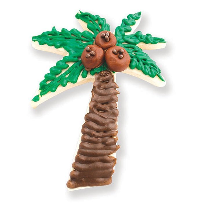 Palm Tree Cookie and Fondant Cutter - Ann Clark - 4.5 Inches - US Tin Plated Steel N3