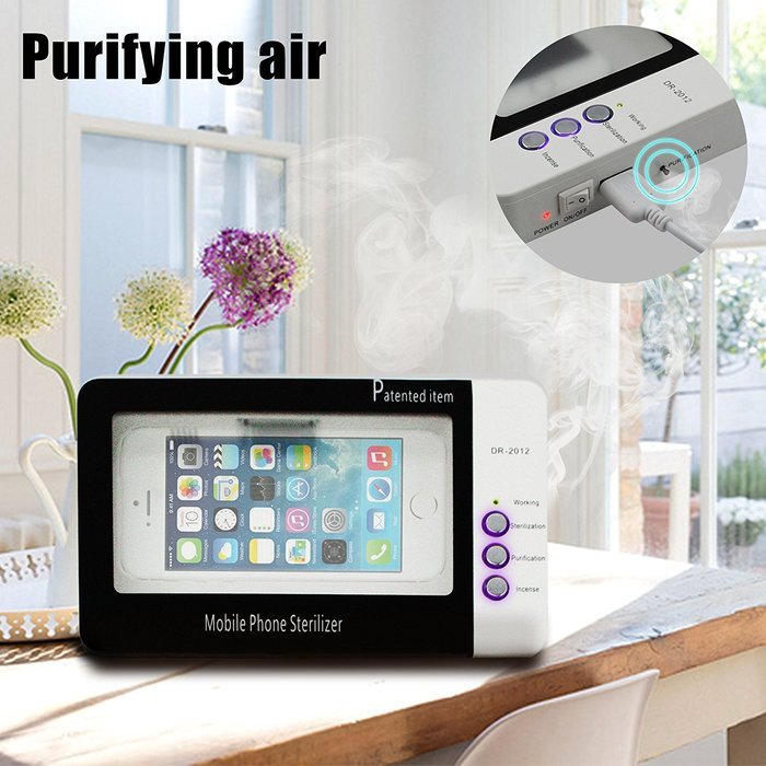 Svpro Cellphone Dual UV Light Sanitizer - Multifunctional Ozone Anion Phone Sterilizer Suitable ISO Android 5.5... N4