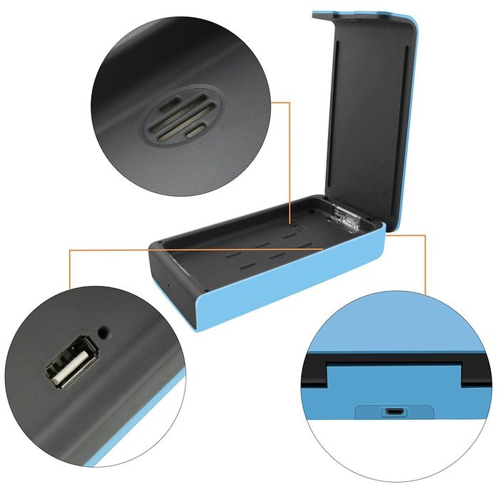Svpro Cellphone Dual UV Light Sanitizer - Multifunctional Ozone Anion Phone Sterilizer Suitable ISO Android 5.5... N9