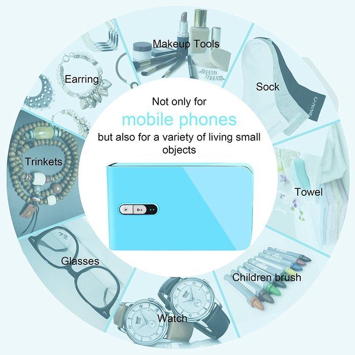 Svpro Cellphone Dual UV Light Sanitizer - Multifunctional Ozone Anion Phone Sterilizer Suitable ISO Android 5.5... N13