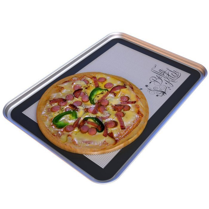 Silicone Bakeware Baking Sheet - 16.5 x 11.5 Inches - BONUS Baking Book - New fiberglass technology - Healthy...