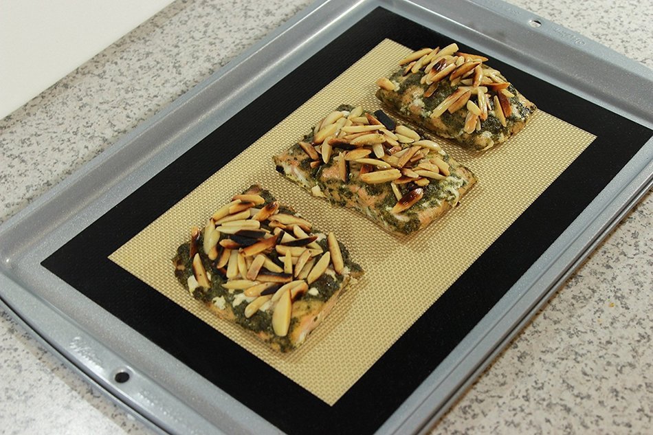 Premium Silicone Baking Mats (3 Pack) with different Mats for Half, Quarter & Small Oven Sheet sizes. Reduce Calories... N6
