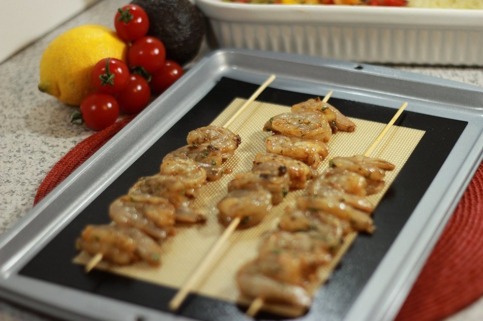 Premium Silicone Baking Mats (3 Pack) with different Mats for Half, Quarter & Small Oven Sheet sizes. Reduce Calories... N7