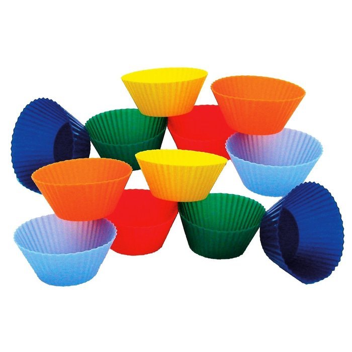 Kitchen Supply Mini Muffin Silicone Baking Cups, 1-7/8-Inch(measurement of bottom of cup), Set of 12