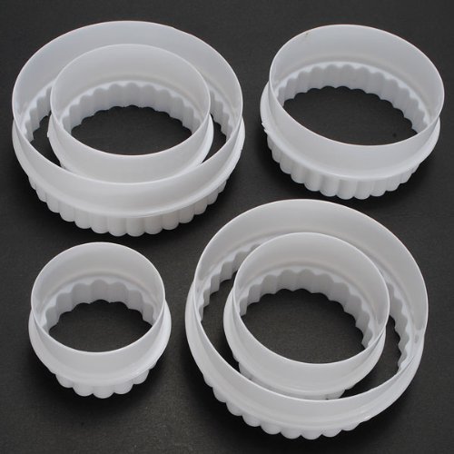 6PCS Round Shape Cake Decorating Cookies Cutters Molds.