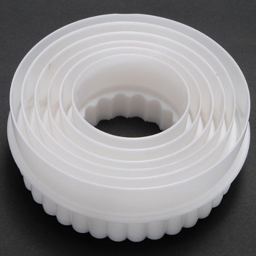 6PCS Round Shape Cake Decorating Cookies Cutters Molds. N2