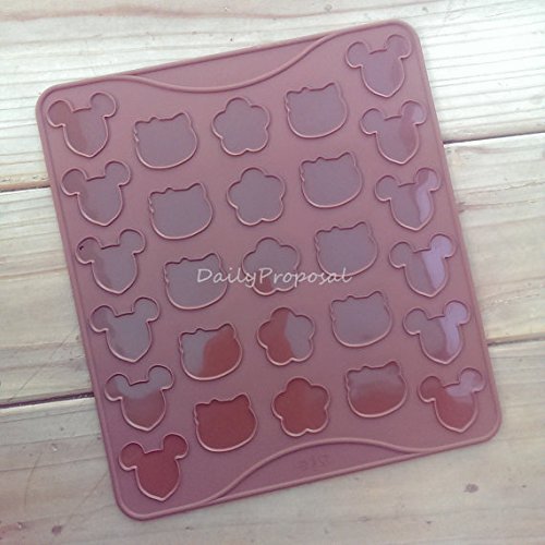 Mickey Mouse Hello Kity Flower Cookie Macaron Silicone Mat Bareware Baking Macaroon Pastry Candy Non-stick Liner...