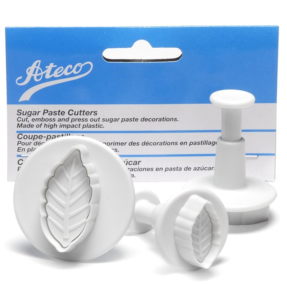 Ateco Set of 3 Sugar Paste Narrow Leaf Cutters