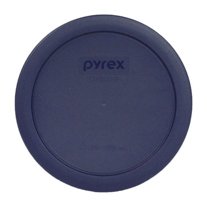 Pyrex 7201-PC Round 4 Cup Storage Lid for Glass Bowls (2, Navy Blue) N2