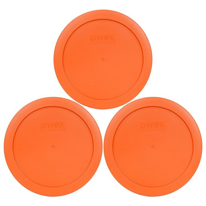 Pyrex 7201-PC Round 4 Cup Storage Lid for Glass Bowls (2, Navy Blue) N17