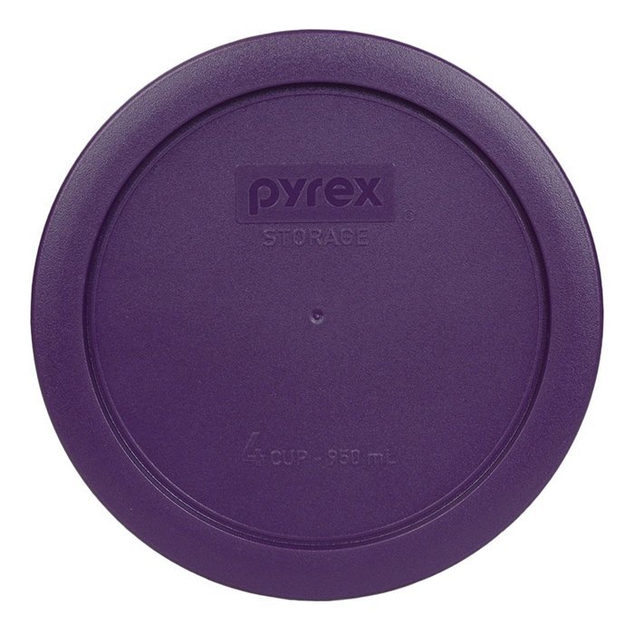 Pyrex 7201-PC Round 4 Cup Storage Lid for Glass Bowls (2, Navy Blue) N18