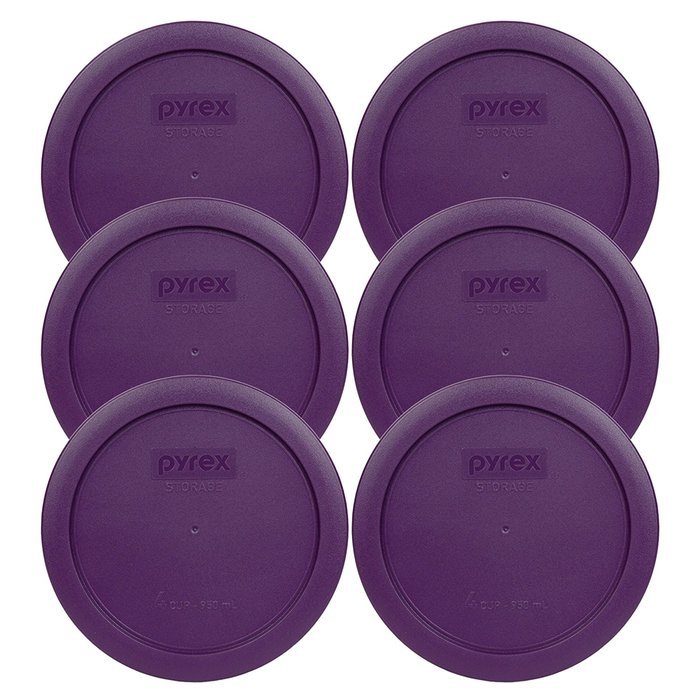Pyrex 7201-PC Round 4 Cup Storage Lid for Glass Bowls (2, Navy Blue) N36