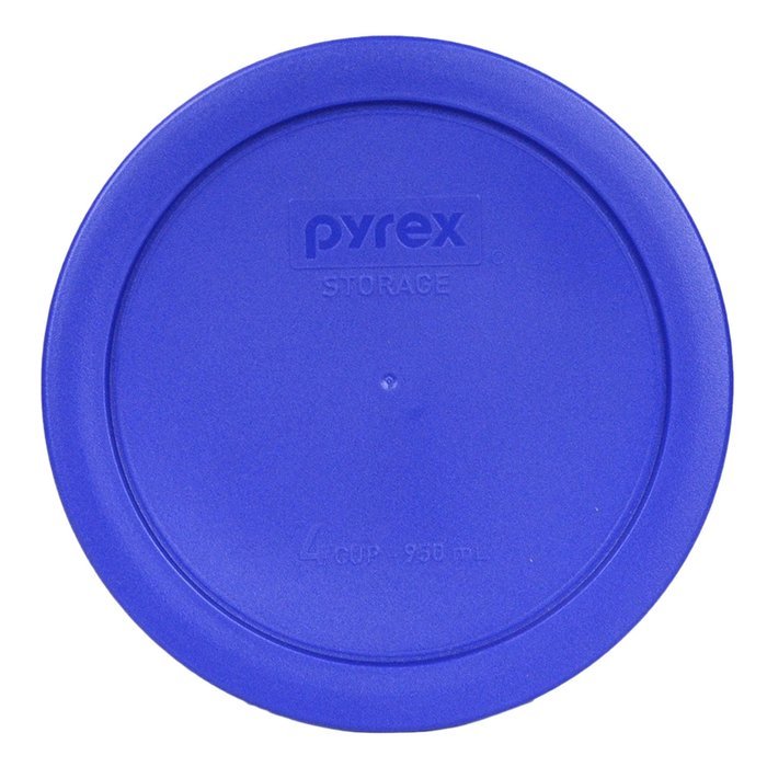 Pyrex 7201-PC Round 4 Cup Storage Lid for Glass Bowls (2, Navy Blue) N39