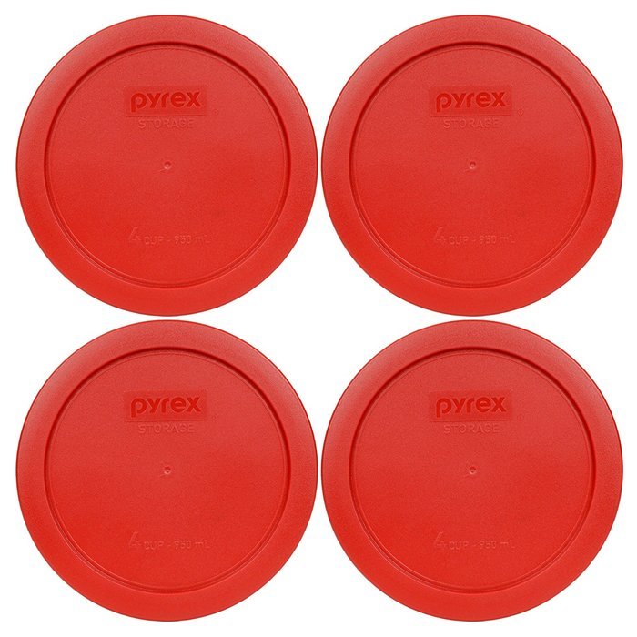 Pyrex 7201-PC Round 4 Cup Storage Lid for Glass Bowls (2, Navy Blue) N42
