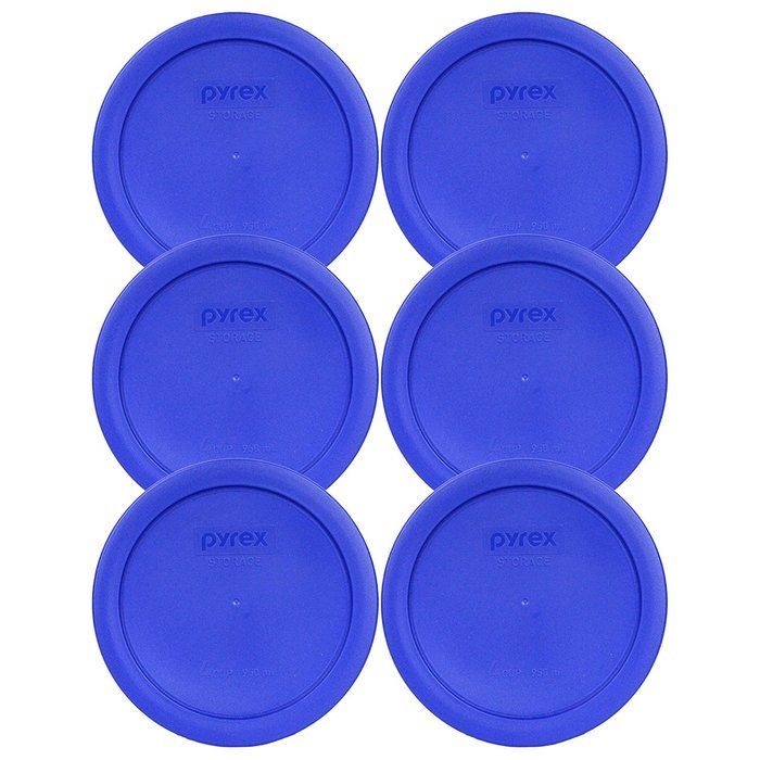 Pyrex 7201-PC Round 4 Cup Storage Lid for Glass Bowls (2, Navy Blue) N44