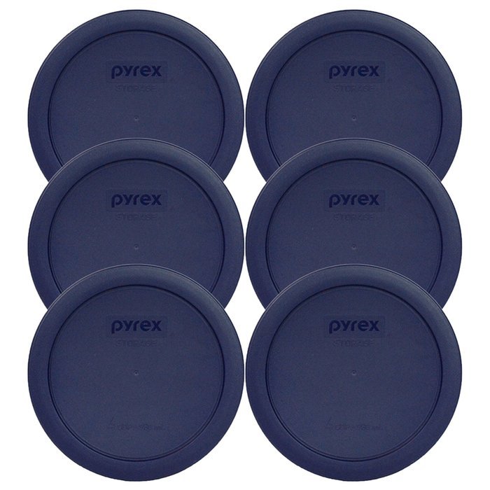 Pyrex 7201-PC Round 4 Cup Storage Lid for Glass Bowls (2, Navy Blue) N49