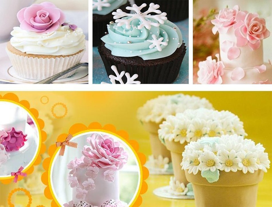 3pcs Cake Decoration Mold, DIY One-Piece Molded Fondant Roses Printing Mould Tool Set , Food Grade Cutter Modeling... N3
