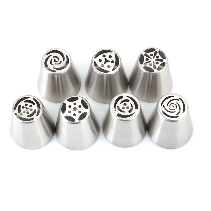 HENGSONG 7PCS Pastry Tips Icing Piping Nozzles Decorating Cupcake Decorator Kitchen Accessories N2