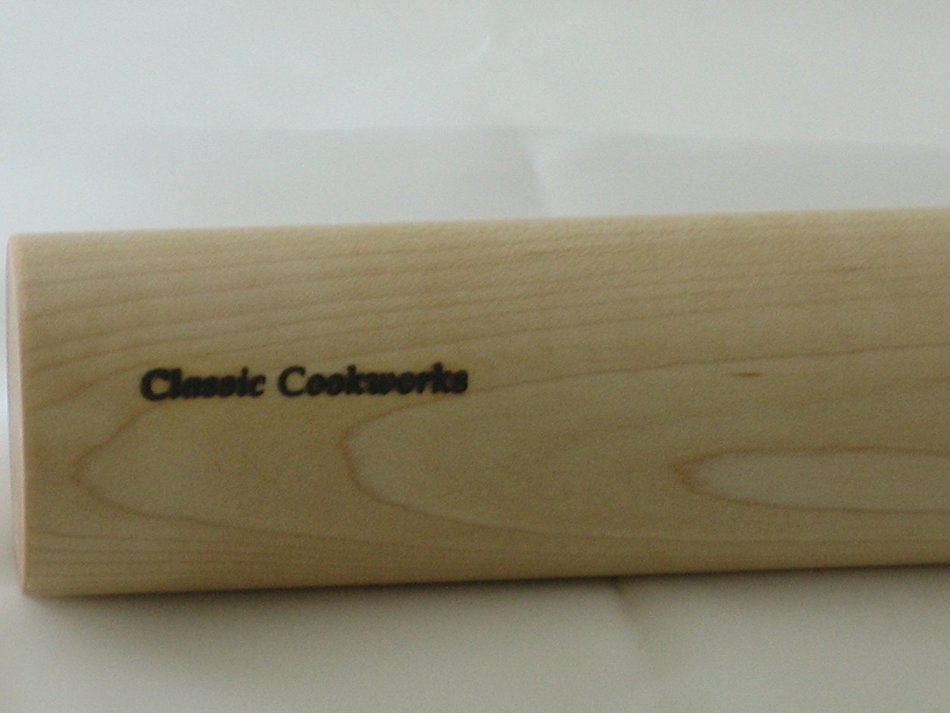 Classic Cookworks Tortilla Rolling Pin 8 Inch Maple, Palote N2