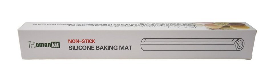 Homankit Non-stick Silicone Baking Mat Purplish Red Border for Macaron with Reusable White Surface 11.6 X 16.5... N6
